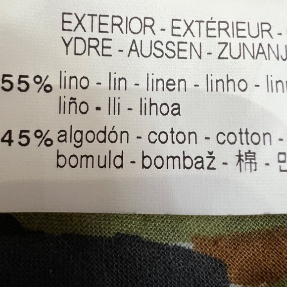 NWT Zara linen blend tropical print cut out mini dress M - Picture 14 of 15